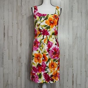 Emma & Michele White Floral Sleeveless Dress